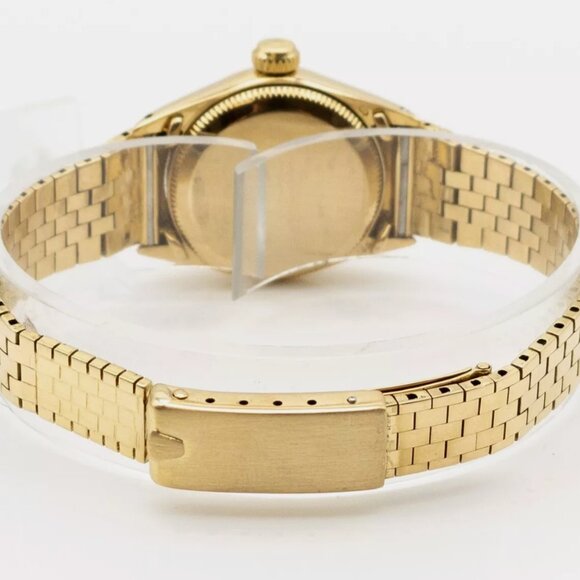 Rolex 18k Yellow Gold White Dial Ladies Watch